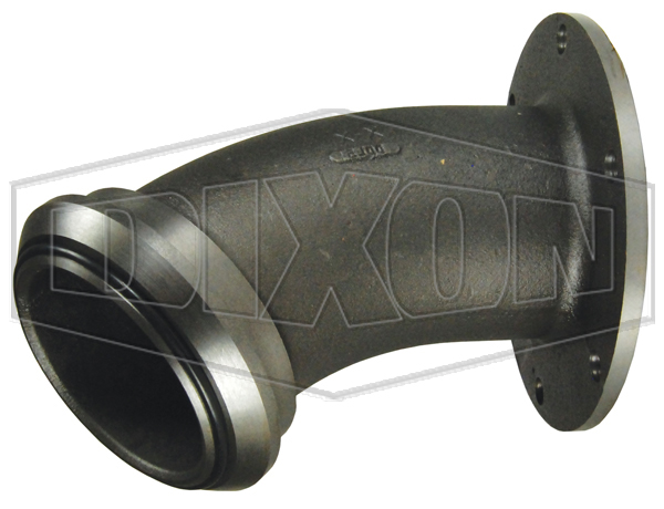 One-Piece Flange x Male Hammer Union 45° Elbow Adapter